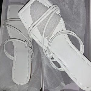 Selling these beautiful white sandals from SHEIN